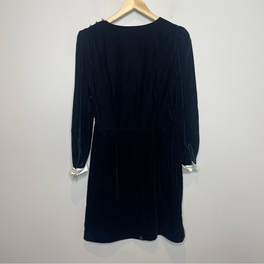 &Other Stories Pixie Velvet Pearl Button Mini Dress - Picture 13 of 15